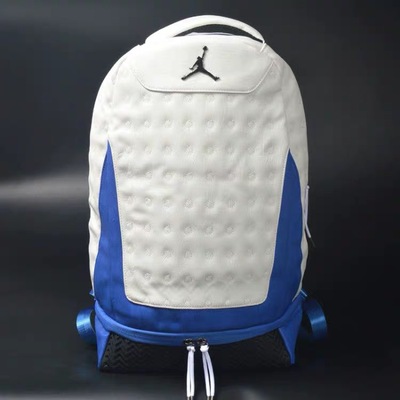 2019 Air Jordan 13 Backpack White Blue - Click Image to Close